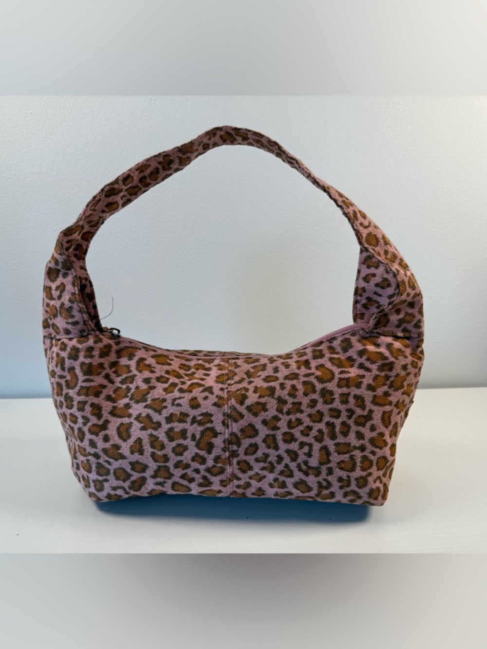 Pink and Brown Leopard Print Purse